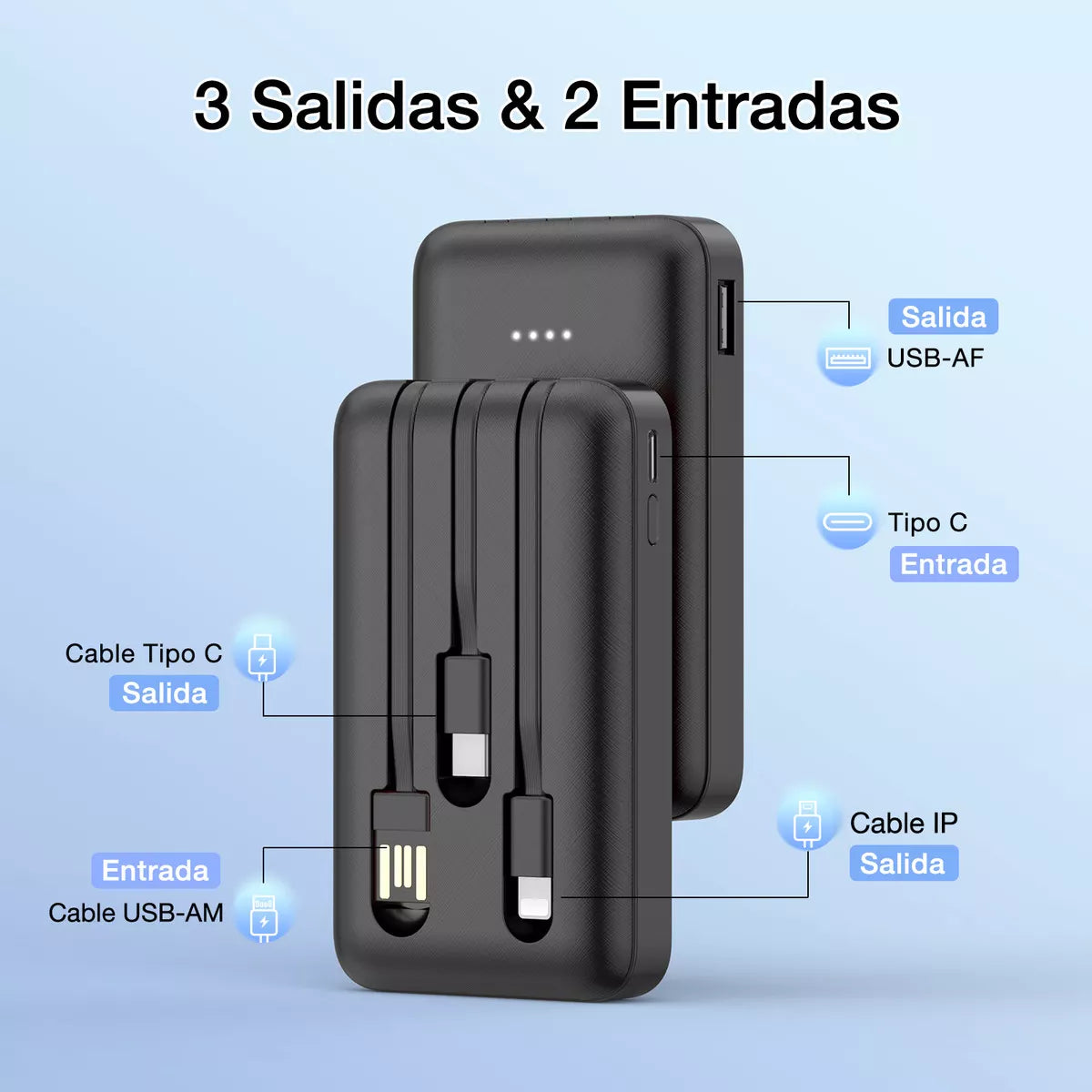 Batería Portátil PowerBank 5000 mAH