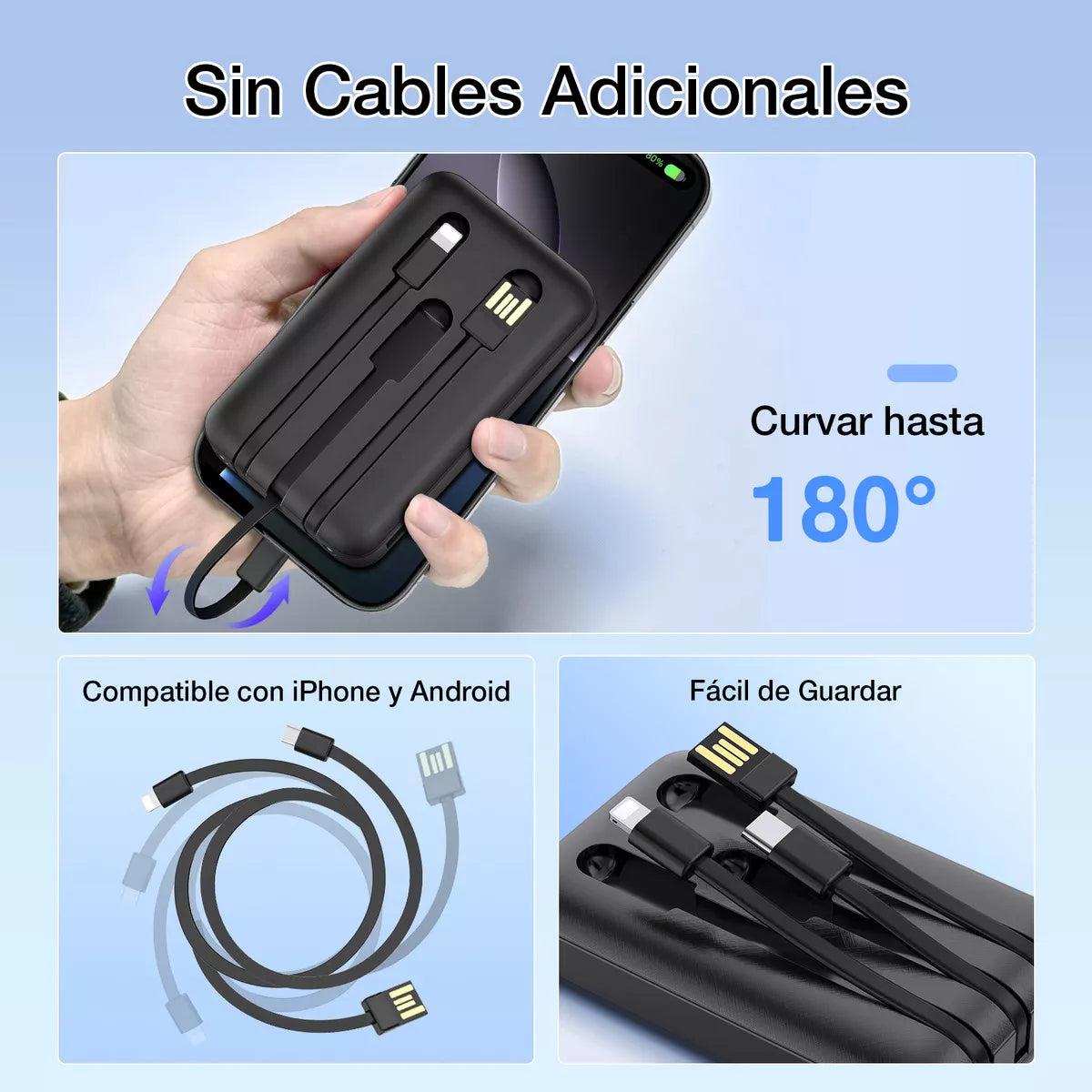 Batería Portátil PowerBank 5000 mAH